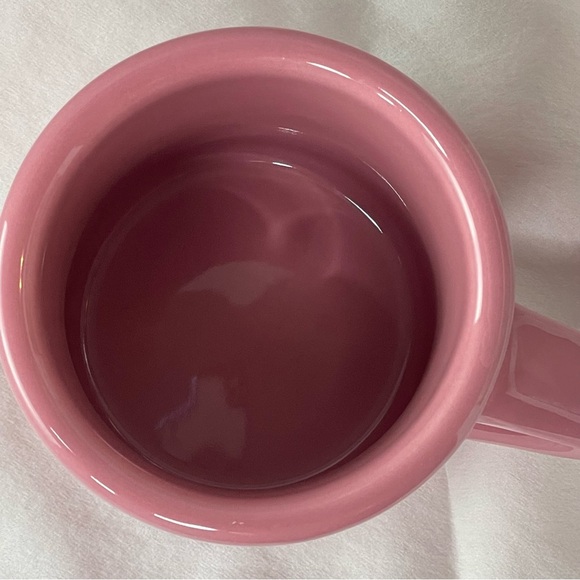 LIFE IS GOOD Diner Coffee Mug Heart Cook In Peony Pink EUC - Picture 5 of 8